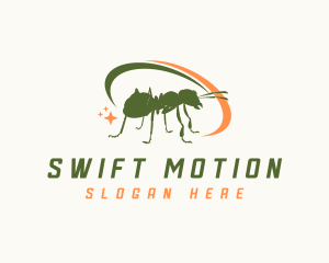 Swoosh Ant Insect logo