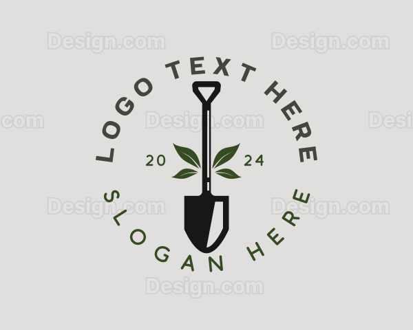 Landscaping Shovel Garden Logo