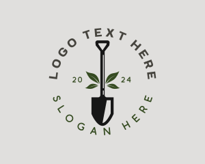 Landscaping Shovel Garden Logo