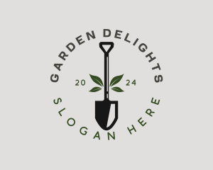 Landscaping Shovel Garden logo design