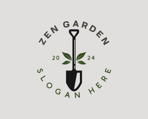 Landscaping Shovel Garden logo design