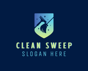 Cleaning Squeegee Mop logo design