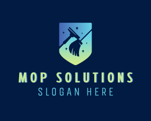 Cleaning Squeegee Mop logo design