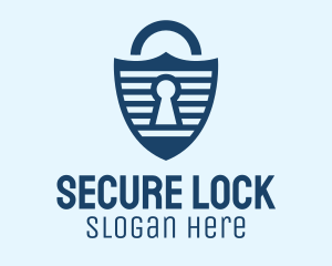 Lock Shield Stripe logo