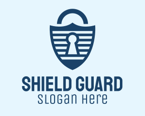 Lock Shield Stripe logo