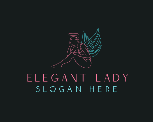 Beauty Lady Angel logo design