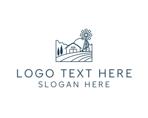 Agriculture Crop Farmhouse logo