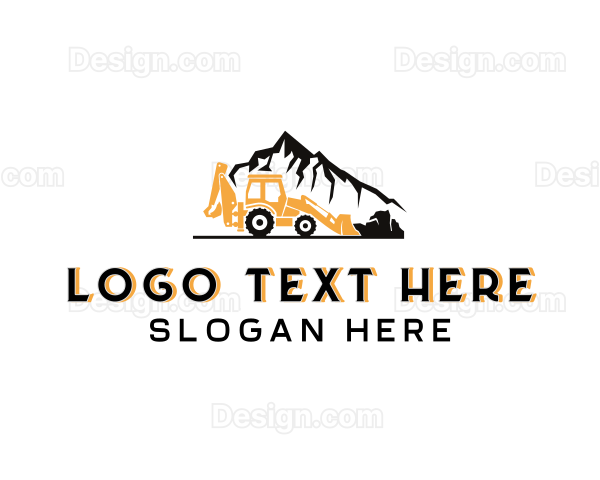 Mountain Excavator Contractor Logo