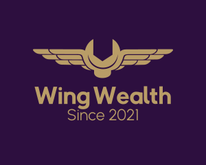 Bronze Winged Wrench logo design