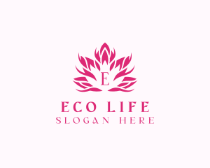 Organic Flower Lotus logo design