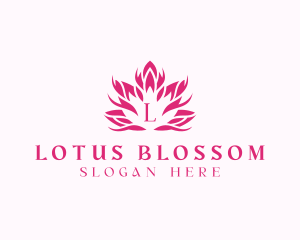 Organic Flower Lotus logo design