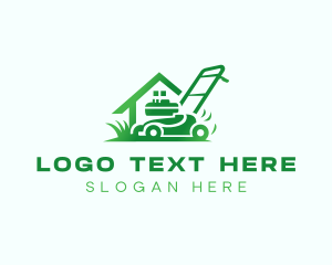 Lawn Mower Landscaping Logo