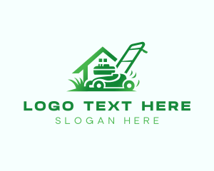 Compact - Lawn Mower Landscaping logo design