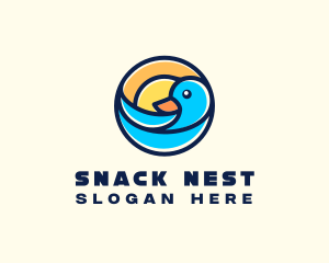 Sun Seagull Badge logo design