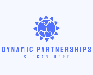 Puzzle Flower Sun logo