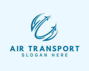 Blue Airline Tourism logo design