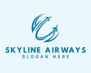 Blue Airline Tourism logo