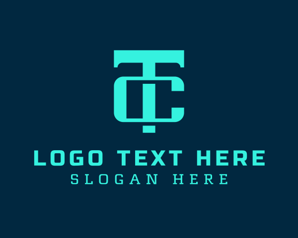 Letter Tc logo example 3