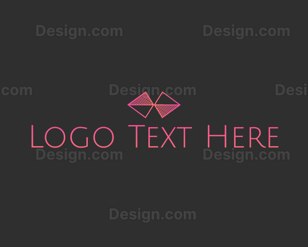 Geometric Ribbon Bowtie Logo