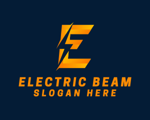 Electric Volt Letter E logo design