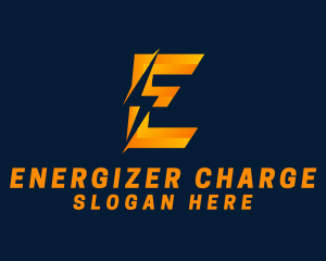 Electric Volt Letter E logo design