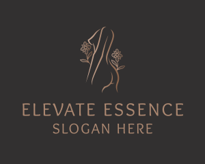 Nude Woman Floral Logo