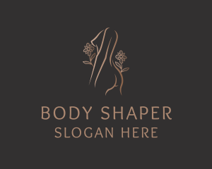 Nude Woman Floral logo design