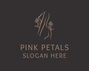 Nude Woman Floral logo design