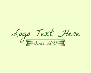 Handwriting  Script Banner logo