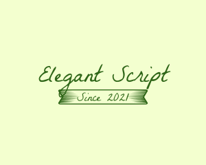 Handwriting  Script Banner logo design