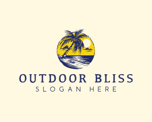 Beach Resort Travel logo design