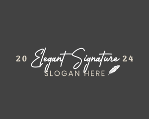 Quill Pen Wordmark logo design