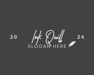 Quill Pen Wordmark logo design