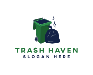 Trash Garbage Bin logo design