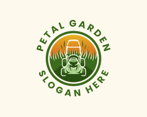 Landscaping Lawn Mower logo design