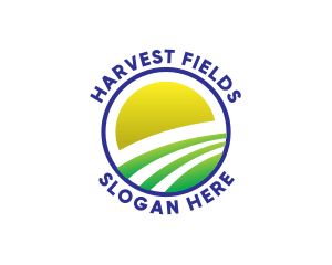 Sun Field Farming  logo design