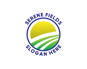 Sun Field Farming  logo design