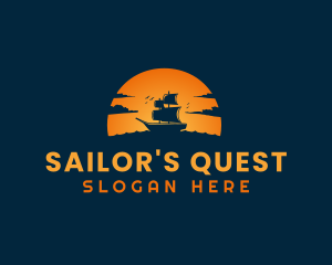 Sail Ship Adventure logo design