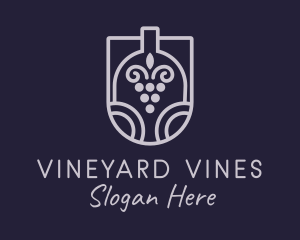 Grape Wine Bottle  logo