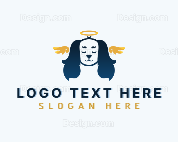 Pet Dog Angel Logo