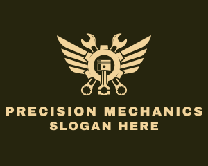 Engine Mechanic Piston  logo design