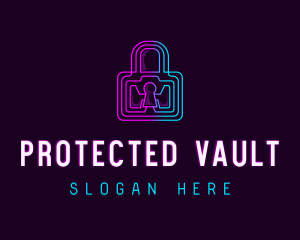 Cyber Padlock Technology logo design