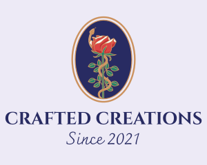 Flower Rose Pendant logo design