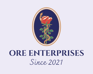 Flower Rose Pendant logo design