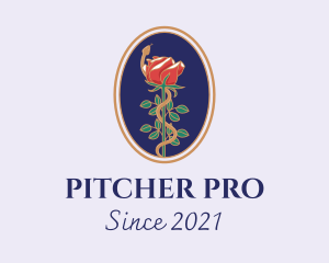 Flower Rose Pendant logo design