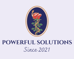 Flower Rose Pendant logo design