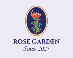 Flower Rose Pendant logo design