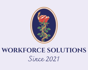 Flower Rose Pendant logo design