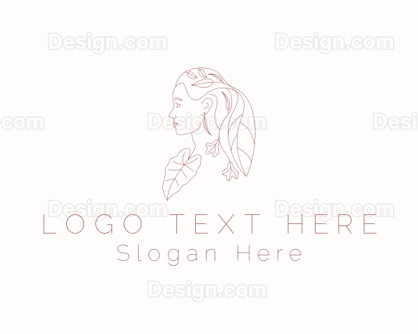 Spa Leaf Woman Logo