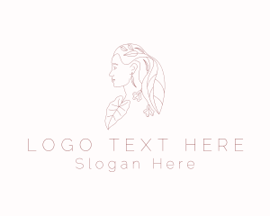 Spa Leaf Woman  logo